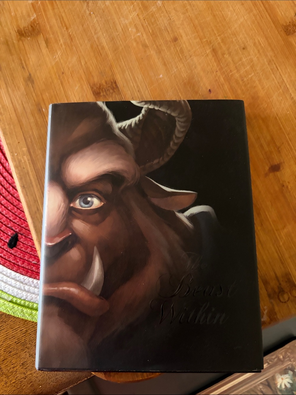 Disney Beauty and the Beast Brown and Black Beast Art Book/Slipcover
